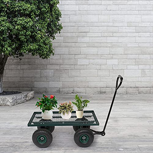 Outvita Metal Deck Garden Cart With 10 Inch Air Tires thumb #5