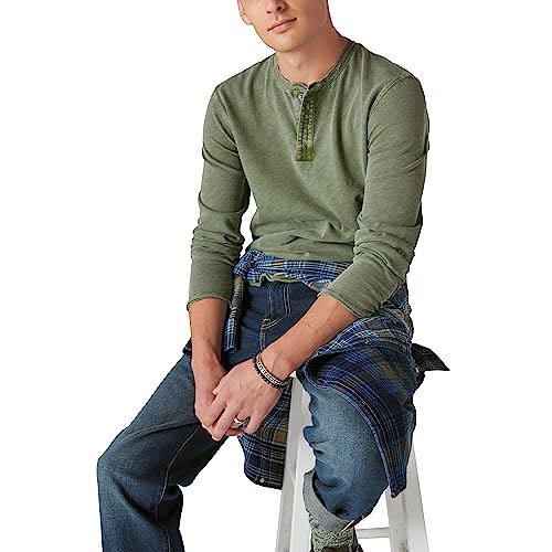 Lucky Brand Men's Weekend Slub Jersey Long Sleeve Henley2
