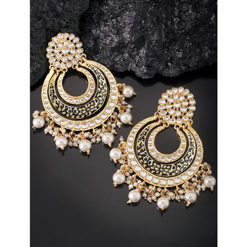 Image of Peora Traditional Indian Ethnic Earrings Jewellery Set Gift for Women Girls