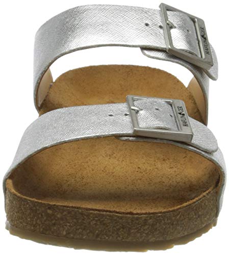 Image of HAFLINGER Andrea Elegant Leather Sandals with Rubber Sole and Cork Latex Footbed Unisex