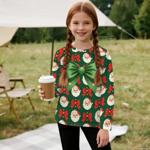 Image of WELLFLYHOM Long Sleeve T-Shirt for Boys Girls 3-16 Years Old Tee Tops Crewneck Pullover Shirts Fall Outfits