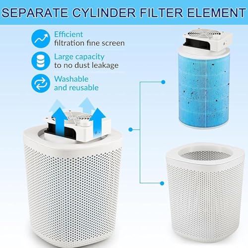 Colector de polvo para taladro de uñas, filtro lavable, aspiradora de bajo ruido, alta velocidad 3600 RPM, 3 velocidades ajustables para herramientas de salón de manicura