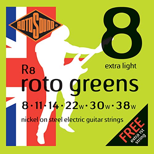 Rotosound R8 Electric Guitar Set, _, Roto Greens R8 (8-38)