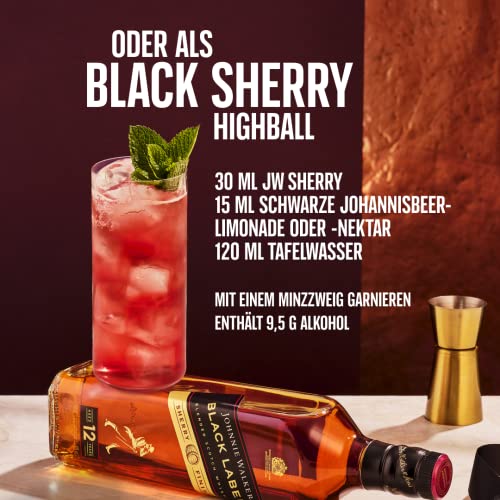 Johnnie Walker Black Label Sherry Finish| Blended Scotch Whisky | Limitierte Edition | blended in Schottland | 40% vol… – Bild 6