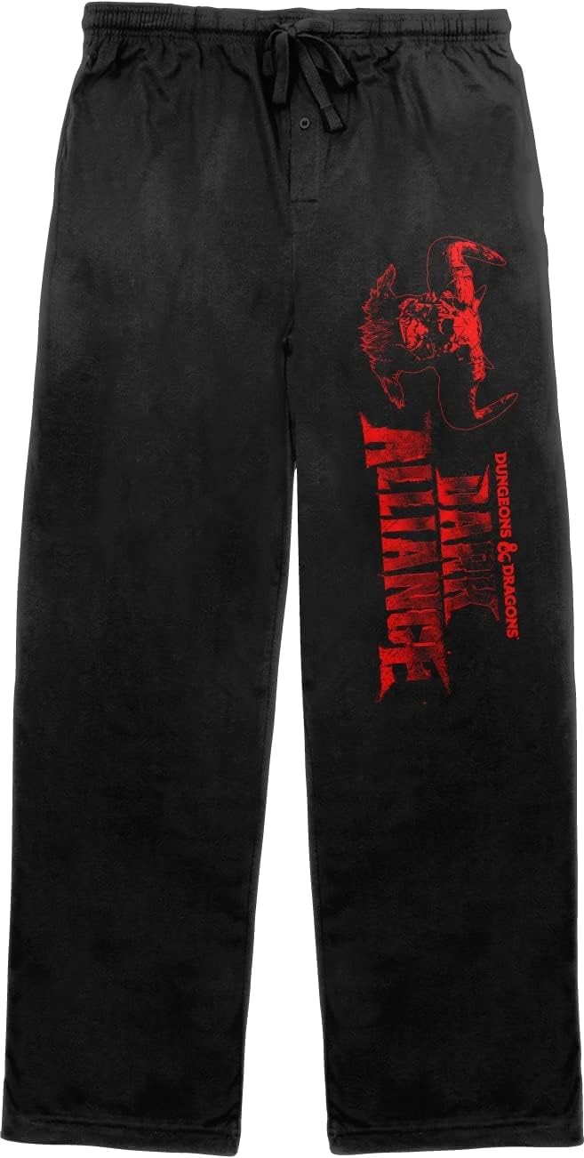 Dungeons & Dragons Dark Alliance Logo Men's Black Sleep Pajama Pants
