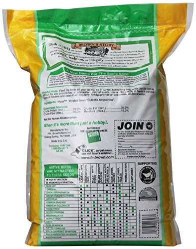 F.m. Brown's Song Blend Nyjer Thistle Seed For Pets, 10-Pound #TOP1