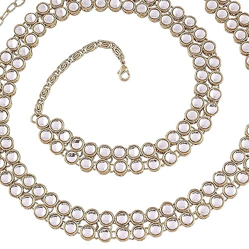 Image of Peora Traditional Ethnic Kundan Pearl Traditional Jewellery Set Gift for Women