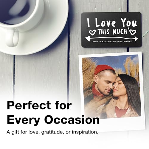 I Love You This Much – Cute Wallet Card Gift for Boyfriend, Husband, Wife, or Girlfriend | Funny Love Note for Anniversary, Birthday, Valentine’s3