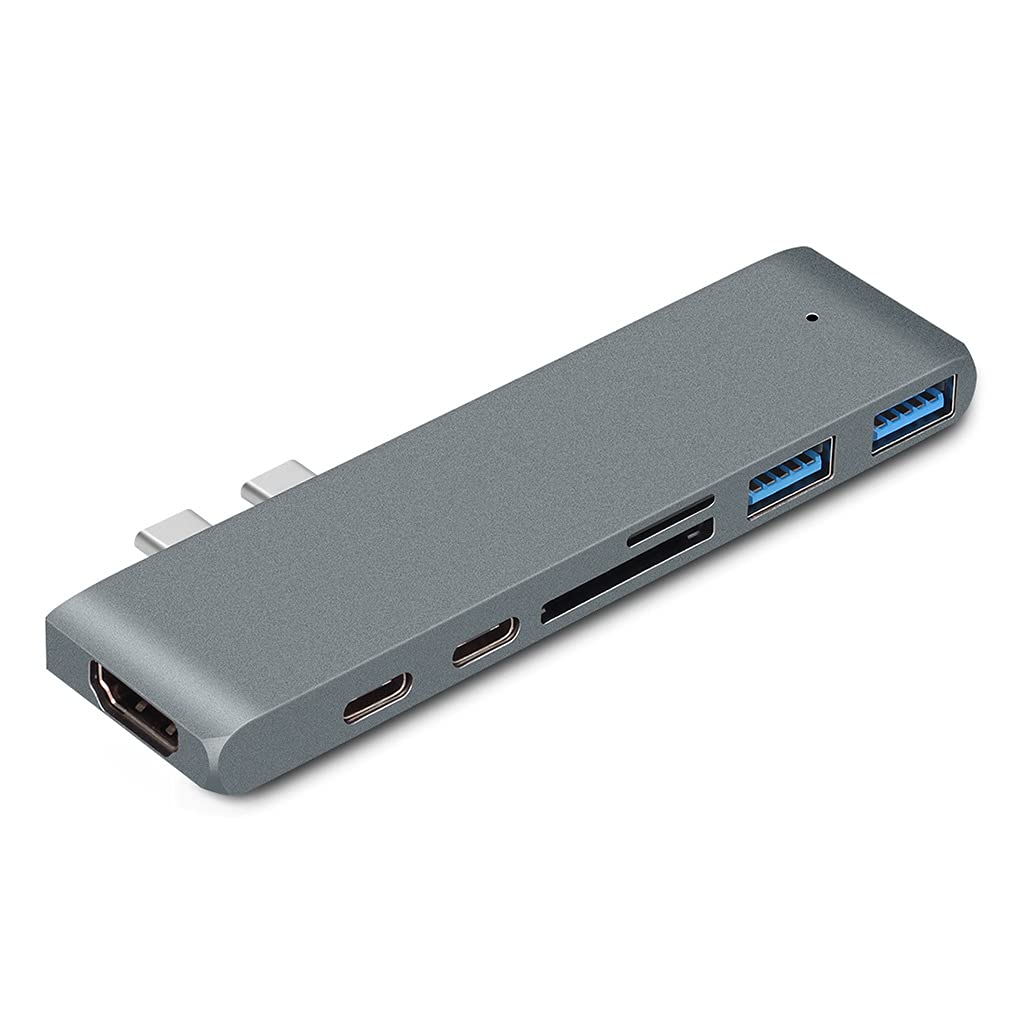 Hub USB 3.1 double Type-C et adaptateur en aluminium avec charge