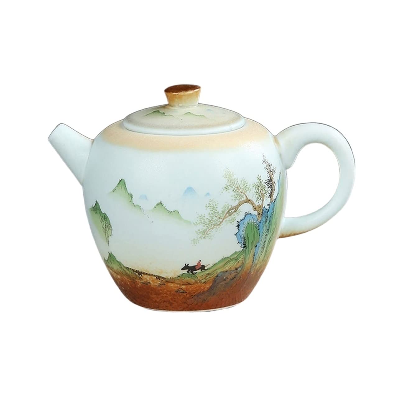 Juego de té de cerámica retro con capacidad reducida para infusiones herbales