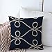 Fodera per Cuscino Marinaio Nautico Disegnato Design Decor Motivo A Corda Trendy Endless Navy Lines Maritime Textures Cord Federe Cuscini Home Decor Fodere per Cuscino per Divano Casa Auto 45X45Cm