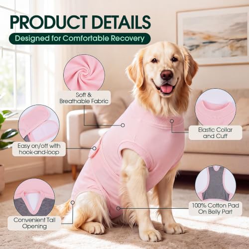 Image of Kuoser Dog Surgery Suit Female Spay, Dog Recovery Suit Male Neuter