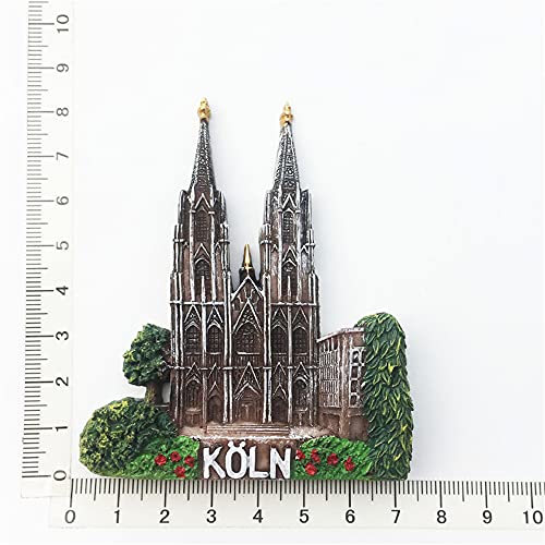 Imán Decorativo Catedral de Colonia Alemania 3D miniatura 6
