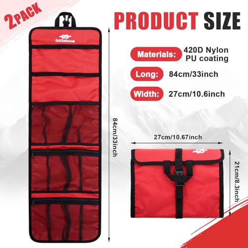 image for SATINIOR 2 Pack Climbing Quickdraw Hanging Storage Bag, Carabiner Hook