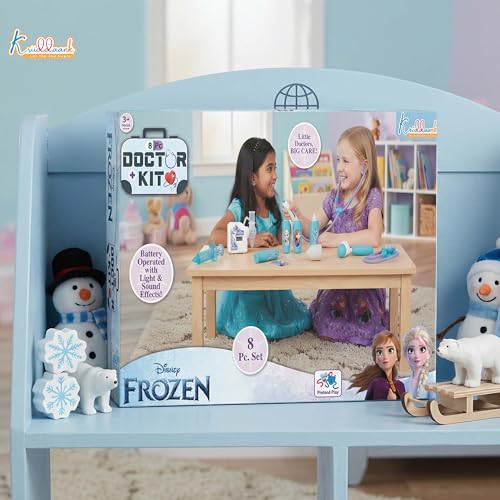 Image of Frozen Doctor Kit for Kids - 8 Piece Medical Play Set with Stethoscope, Syringe & Accessories-Non-Electric Pretend & Role Play Learning Toy - Birthday Gift for Girls 3+ Years (Turkish Blue)