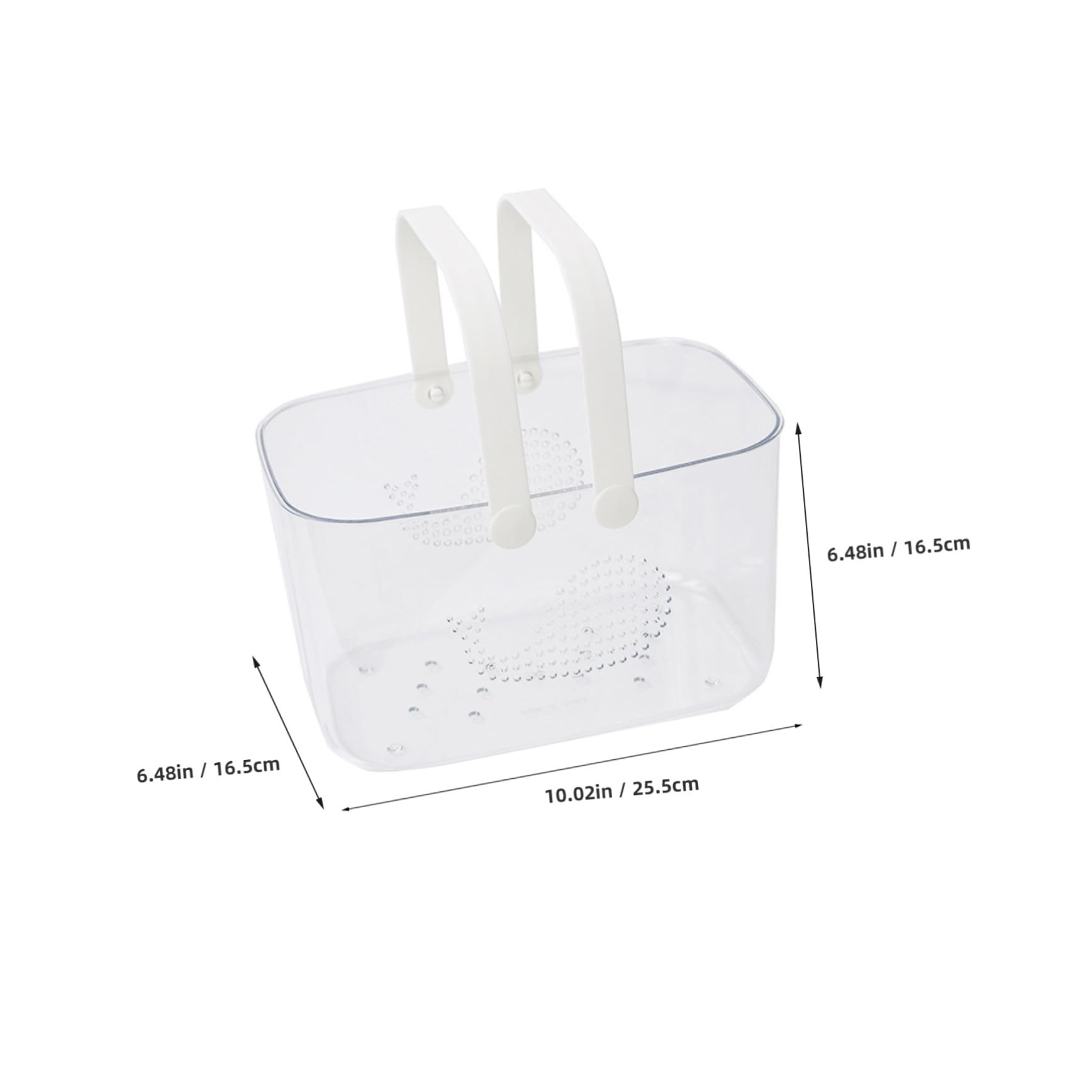 Cesta de Plástico con Asa para Baño, Color Claro, Cesta de Drenaje | Baño Cestas, con Diseño de Drenaje y Asas Ergonómicas, Gran Capacidad para Jabón y Gel de Ducha
