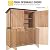 Aivituvin Storage Shed Outdoor Storage Cabinet Upgraded with All Arounded Metal Frame, Wooden Floor and Adjustable Shevels 55" L x 29" W x 67" H, Brown