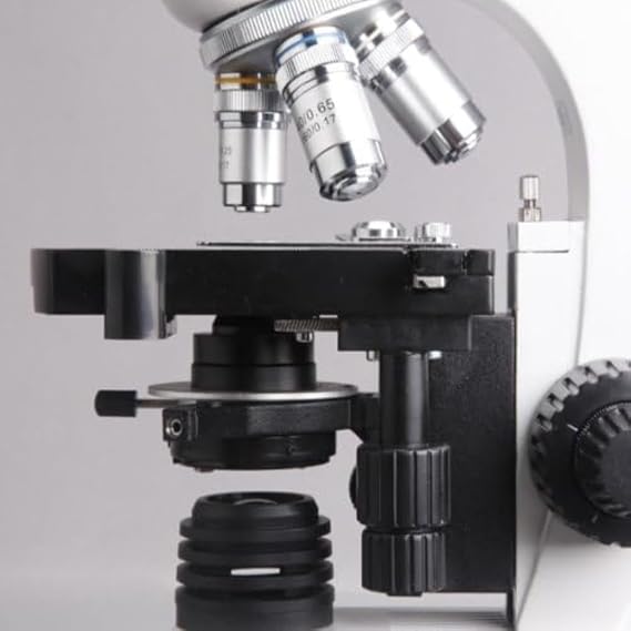 AmScope T360B-10M Digital Trinocular Compound Microscope, 40X-2000X Magnification, WF10x and WF20x Eyepieces, Brightfield, LED Illumination, Abbe Condenser, Double-Layer Mechanical Stage, Includes 10MP Camera with Reduction Lens and Software