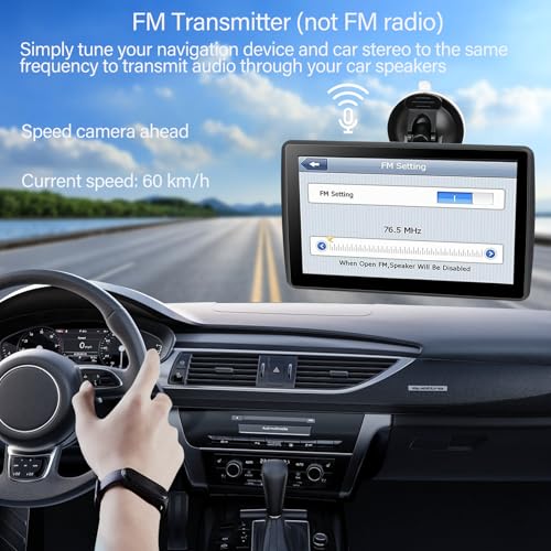 GPS Navigator for Car Truck RV, 2026 Latest Maps, 7-inch Touch Screen with Voice Guidance, Speed Limit & Red Light Camera Alerts (GPS with 1 Chargers) - Image 5