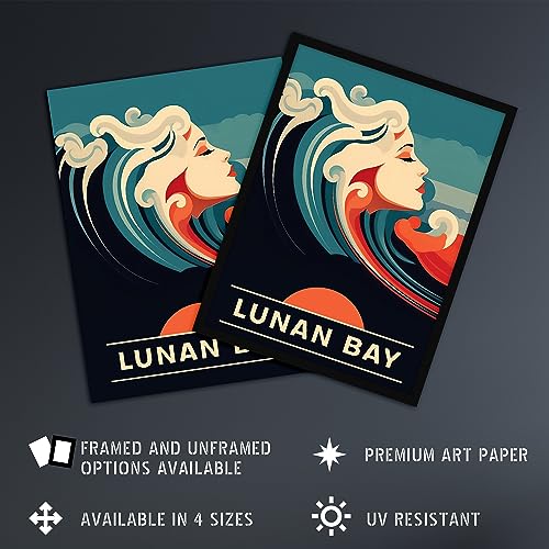 Artery8 The Seaside Calls Lunan Bay Beach Montrose Scotland UK Sunset Woman of the Waves Sea Siren Ocean Extra Large XL Wall Art Poster Print - Image 2