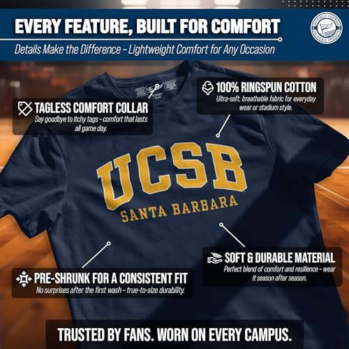 Image of NCAA Gameday Cotton T-Shirt for Men and Women | Officially Licensed NCAA Tee - Preshrunk Ring-Spun Cotton - Screen-Printed Team Logo