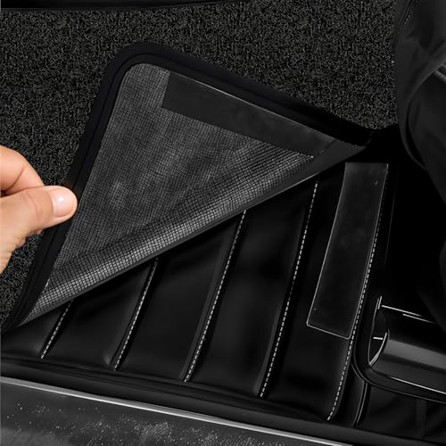 Image of NEXTA 9D Premium Custom Fitted Car Tray Mats Compatible with Nissan Gravite(Black Silver)