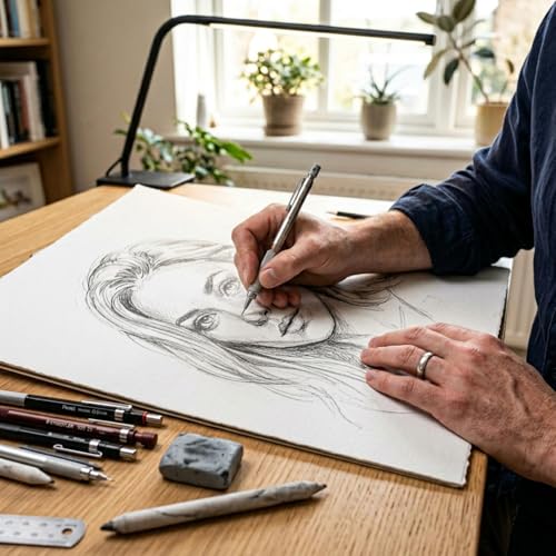 Tableau d'illustration Crescent 99 idéal pour techniques mixtes blanc