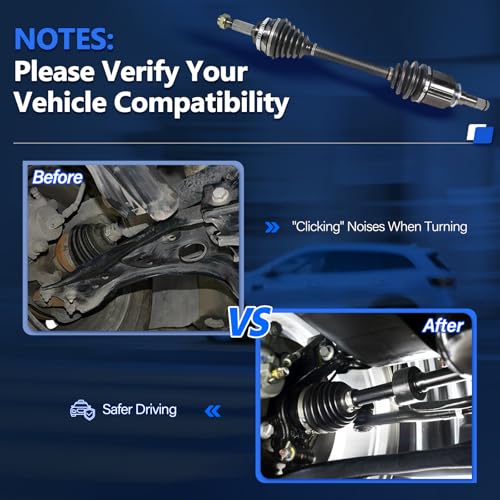 Image of Maxfavor CV Axle Front for 2009-2018 Toyota Corolla, 2003-2013 Matrix