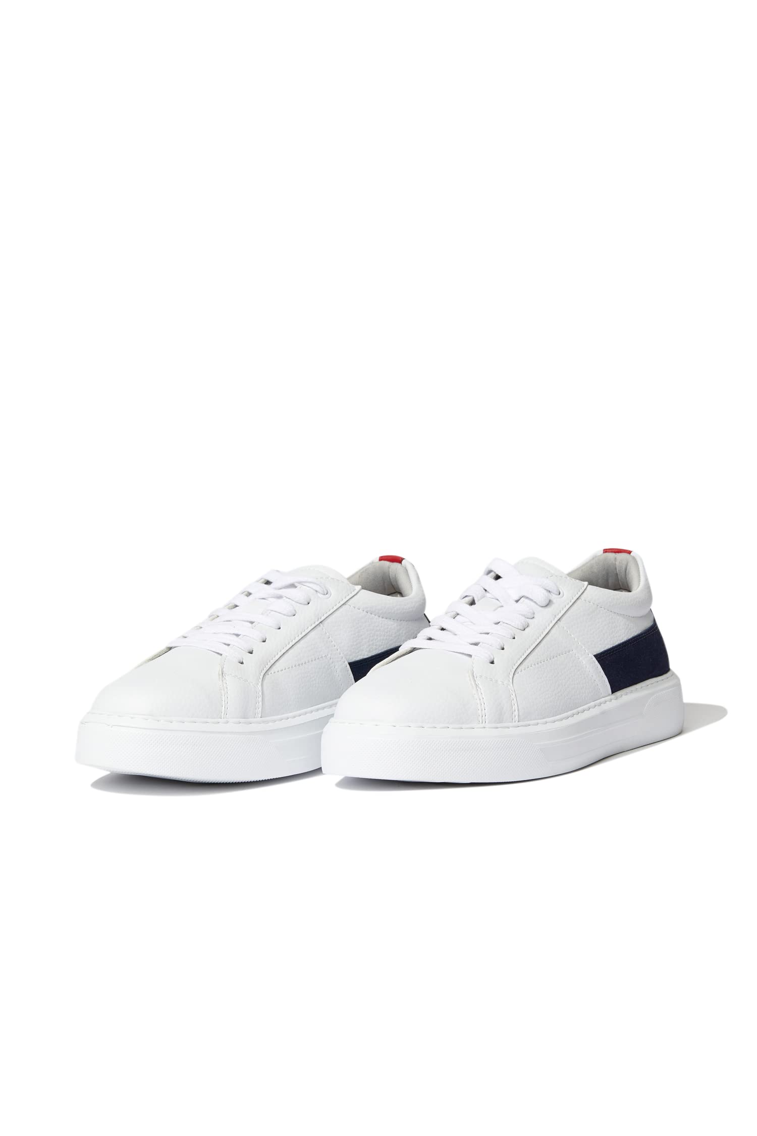 Erkek Erkek Düz Taban Bağcıklı Suni Deri Sneaker