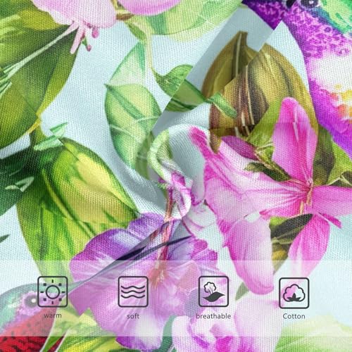 Colorful Hummingbirds Flowers Green Little Girl Panties Toddler Girls Underwear Cotton Bright Briefs Kids Undies 2t3