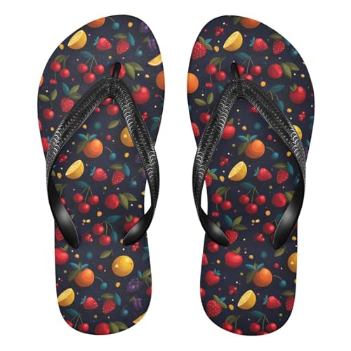 Flip Flop Sandals Fruits Cartoon Print for Women Men Beach Outdoor XS