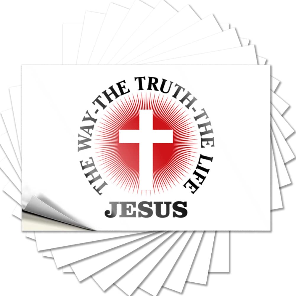 Saying Coastal Boys Waterproof - Jesus The Way, Truth, Life Case Self Adhesive Decal for Sports Use(12X18CM)