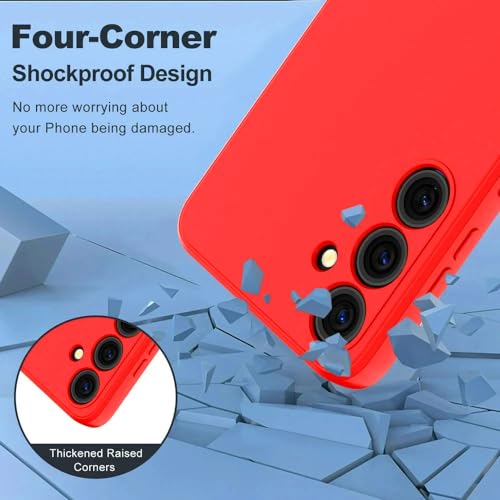 Image of Back Cover for Samsung Galaxy S23 Plus 5G | Full Camera Protection | Premium Liquid Silicon Case | Flexible Bumper Case for Samsung Galaxy S23 Plus 5G (Red)
