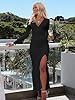 Kaximil Women's Sexy Long Sleeve Deep V Neck Bodycon Maxi Dress Side Slit Wedding Guest Cocktail Long Dress, X-Large, Black #4