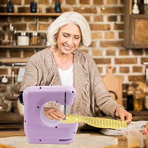 Mini Sewing Machine for Beginners - CS COSDDI Portable Electric Adjustable Speed Sewing Machine with Foot Pedal Extension Table,Handheld Sewing Machine for Kids, Beginners, Household, Crafting DIY