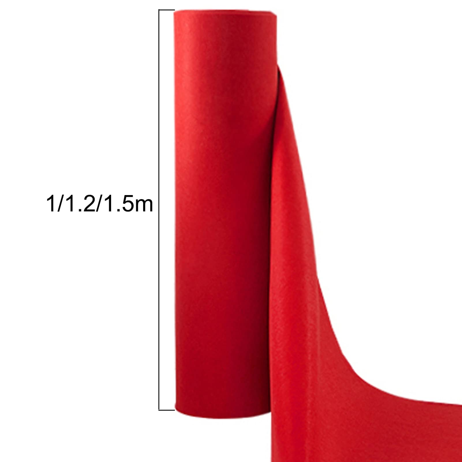 10m 20m 30m Corridore del di Nozze Tappeto Rosso Passerella Tappeto Corridore di Passerella in Poliestere 2mm di Spessore per Matrimoni all'aperto per Interni Festa di Apertura Evento Celebrativo ( Si
