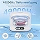 Aktualisiert 49000Hz Ultraschallreinigungsgerät Zahnschiene mit 6 UV Ultraschallreiniger,340ML Ultrasonic Cleaner Dental Pod für Zahnersatz, Retainer, Aligner, Zahnschiene, Prothesen, Schmuck