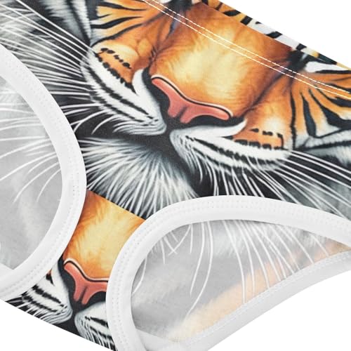 Cotton Girls Underwear Toddlers Tiger Red Roses Panties Little Girl Stylish Briefs Underpants 2t4