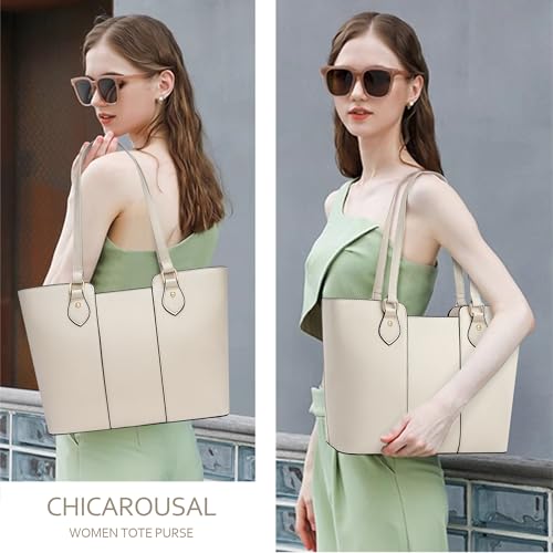 Image of CHICAROUSAL Tote Handbags Purses for Women PU Leather Womens Shoulder Bag | Large Tote Bag for Women, Shoulder Purse, Vegan Leather Purses for Women, Women's Handbags