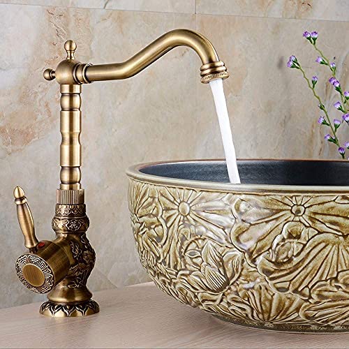 Robinet de salle de bain en cuivre antique rustique chic mélanger vintage