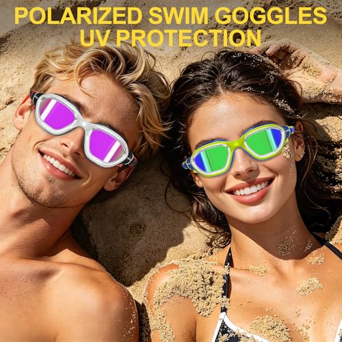 Image of Whale Swim Goggles Polarized Anti-Fog Lenses, Unisex | 100% UV Protection | Anti-Fog Goggles High Definition, Wide-Angle View