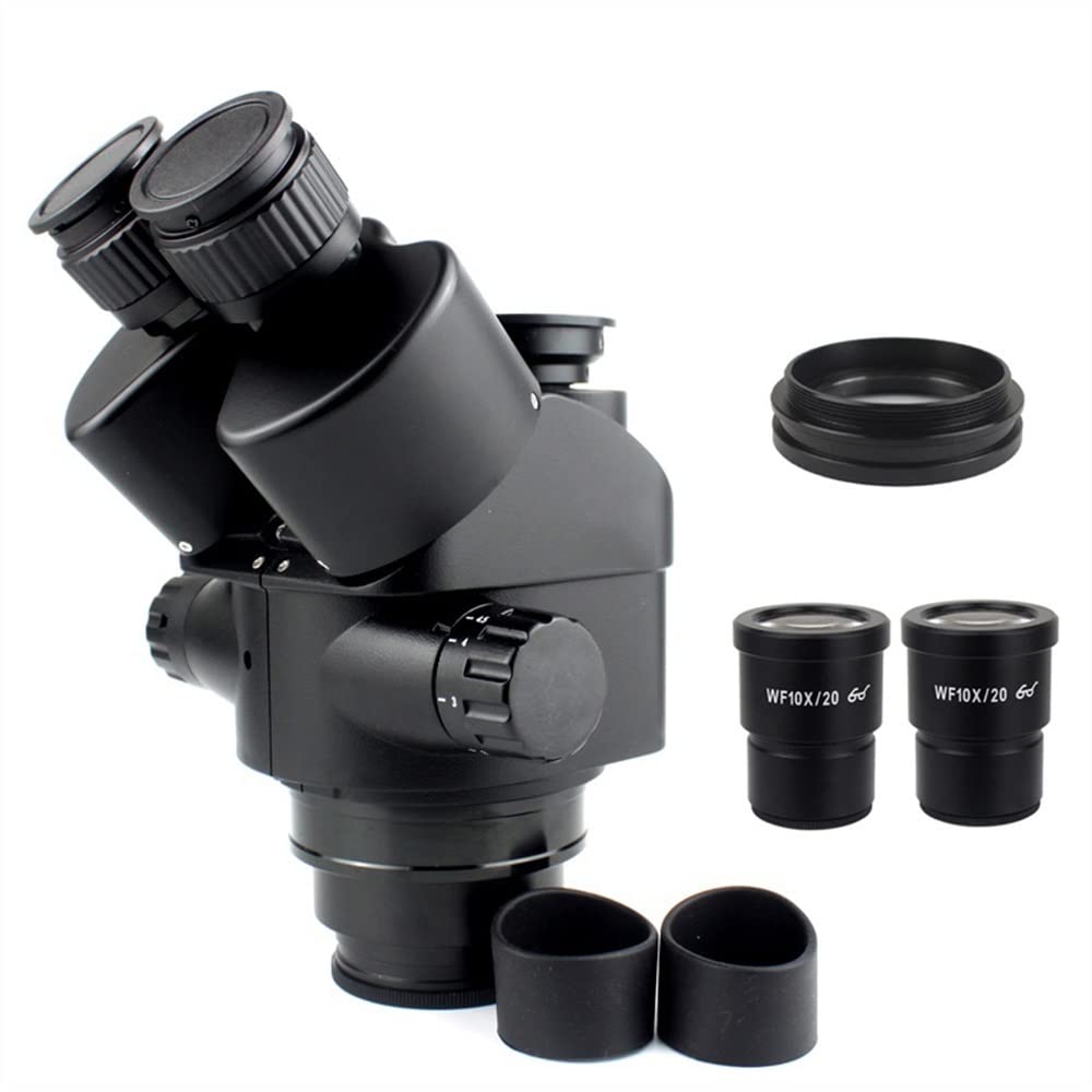 Microscope 7X-45X 3.5X-90X Simul-Focal Trinocular Microscope Zoom Stereo Microscope Head 0.5X 2.0X 0.7X 1.5X 0.75x Auxiliary Objective Lens Fit for PCB Soldering Phone Repair(1.0X 7x-45x)