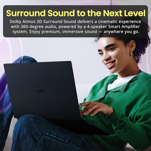 Image of LG Gram 17 inch Business Laptop, Copilot+ PC, 32GB RAM, 5TB Storage(4TB SSD+1TB Dock), 3.22 lbs Ultra Lightweight, Long Battery, Intel Ultra 9, WQXGA Touchscreen,Wi-Fi 7, Windows 11, Black
