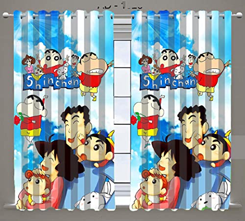 Image of Shinchanz 3D Counting Printed Curtains for Kids Room, Nursery, Bedroom, Playroom (1 Panel, 4x7 Feet) Cute Door Curtain