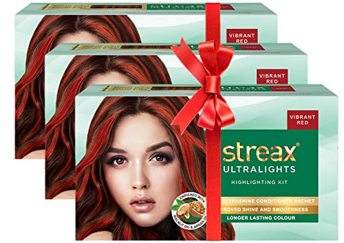 Image of Streax Ultralights Highlighting Kit - 60g (Pack of 3) (Vibrant Red)