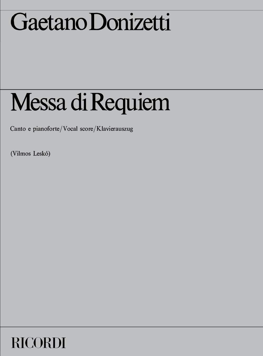 MESSA DI REQUIEM CHANT