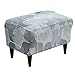 Highdi Copri Pouf Rettangolare Elasticizzato, Spandex Copertura Dell'Ottomano Stampa Elegante Copri Poggiapiedi Poltrona per Soggiorno, Morbido Lavabile Fodere per Sgabello (Ginkgo biloba)