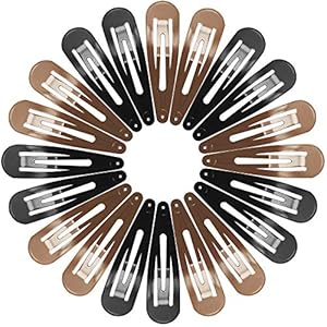 Large Snap Hair Clips 40 Pcs, Funtopia 2.8 Inch Long Non Slip Metal Hair Clips for Women Girls, Hair Barrettes Hair Accessories (Brown & Black)