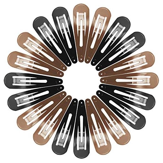 Women Hair Clips, Funtopia 40 Pcs 7cm / 2.8 Inch Long No Slip Metal Hair Clips Large Snap Hair Clips Barrettes Hairpins for Thick Hair (Brown & Black)