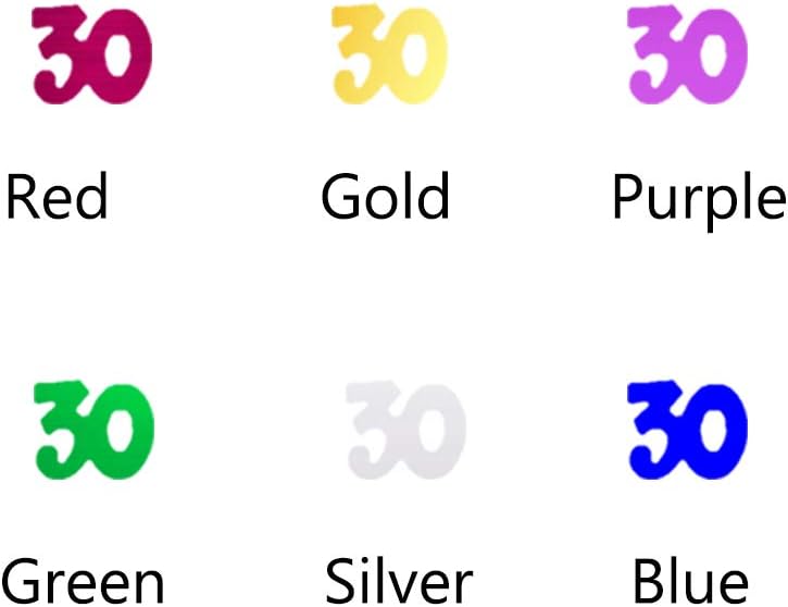Confetti 30 Confetti 30th Party Decorations for Birthday Anniversary -1.5 oz (Multi-Color, 30)